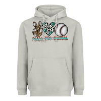 Moon Dust peace love baseball Heavyweight Hoodie - CowhideDigitalArt