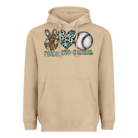 Mushroom peace love baseball Heavyweight Hoodie - CowhideDigitalArt