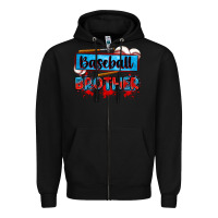 Black baseball brother Zipper Hoodie - Zillion Design Studio