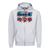 Heather Grey baseball brother Zipper Hoodie - Zillion Design Studio