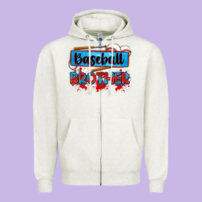 Baseball Brother Zipper Hoodie Designed By Zillion Design Studio