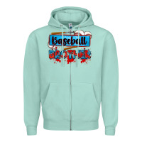 Seafoam baseball brother Zipper Hoodie - Zillion Design Studio
