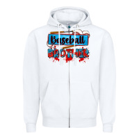 White baseball brother Zipper Hoodie - Zillion Design Studio