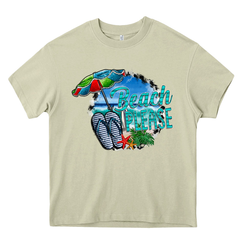 Beach Please Heavy Core Tee by CowhideDigitalArt | Teevron