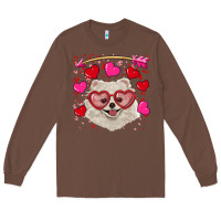 Chestnut Valentine's day white pomeranian Long Sleeve Tee - RanaPortraitStore