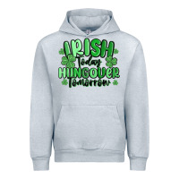 Heather Grey irish today hungover tomorrow Urban Hoodie - MaliasSmallBusiness