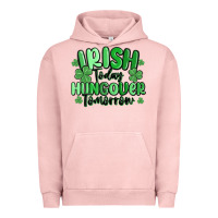Pigment Salmon irish today hungover tomorrow Urban Hoodie - MaliasSmallBusiness