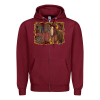 Burgundy all i want for christmas is a horse Zipper Hoodie - RanaPortraitStore