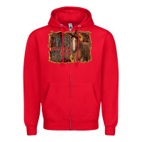 Red all i want for christmas is a horse Zipper Hoodie - RanaPortraitStore