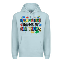 Blue Mist normalize minds of all kinds Premium Hoodie - MaliasSmallBusiness