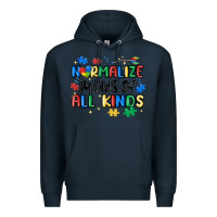 Navy normalize minds of all kinds Premium Hoodie - MaliasSmallBusiness