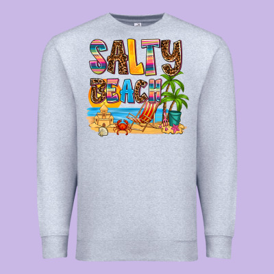 Salty Beach Premium Sweatshirt Designed By Adodesignshop