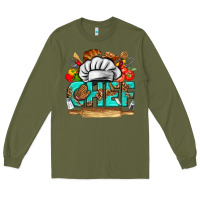 Army Green chef Long Sleeve Tee - texasbilliewilder