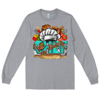 Heather Grey chef Long Sleeve Tee - texasbilliewilder