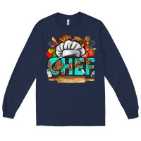 Navy chef Long Sleeve Tee - texasbilliewilder