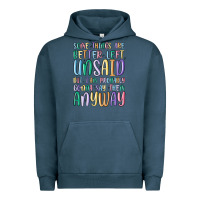 Pigment Midnight Navy some things are better left unsaid but i'm probabl Urban Hoodie - MaliasSmallBusiness