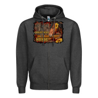 Charcoal Heather all i want for christmas is a horse brown horse Zipper Hoodie - RanaPortraitStore
