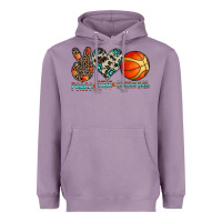 Lavender peace love basketball Heavyweight Hoodie - CowhideDigitalArt