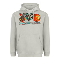 Moon Dust peace love basketball Heavyweight Hoodie - CowhideDigitalArt