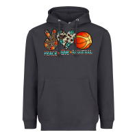 Smoke peace love basketball Heavyweight Hoodie - CowhideDigitalArt