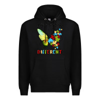 Black it's ok to be different Premium Hoodie - MaliasSmallBusiness
