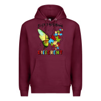 Burgundy it's ok to be different Premium Hoodie - MaliasSmallBusiness