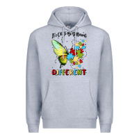 Heather Grey it's ok to be different Premium Hoodie - MaliasSmallBusiness