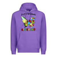 Purple it's ok to be different Premium Hoodie - MaliasSmallBusiness