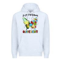 White it's ok to be different Premium Hoodie - MaliasSmallBusiness