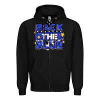 Black back the blue Zipper Hoodie - Zillion Design Studio