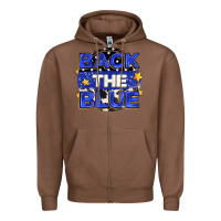 Chestnut back the blue Zipper Hoodie - Zillion Design Studio