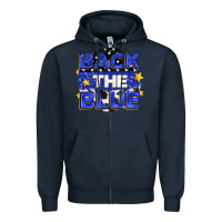 Navy back the blue Zipper Hoodie - Zillion Design Studio