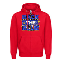 Red back the blue Zipper Hoodie - Zillion Design Studio