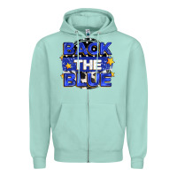 Seafoam back the blue Zipper Hoodie - Zillion Design Studio