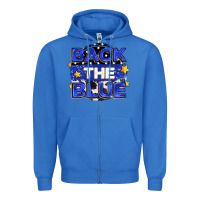 True Royal back the blue Zipper Hoodie - Zillion Design Studio