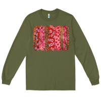 Army Green Valentine's Day Brushstrokes with Roses Long Sleeve Tee - RanaPortraitStore