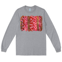 Heather Grey Valentine's Day Brushstrokes with Roses Long Sleeve Tee - RanaPortraitStore
