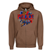 Chestnut police wife with lightning bolt Zipper Hoodie - Zillion Design Studio