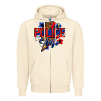 Sandshell police wife with lightning bolt Zipper Hoodie - Zillion Design Studio