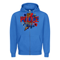 True Royal police wife with lightning bolt Zipper Hoodie - Zillion Design Studio