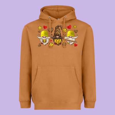 Softball Gnome Heavyweight Hoodie Designed By Hra Design Shop