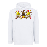 White softball gnome Heavyweight Hoodie - HRA Design Shop