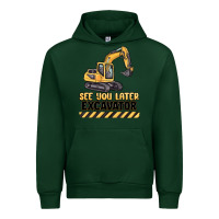 Forest Green see you later excavator Urban Hoodie - MaliasSmallBusiness