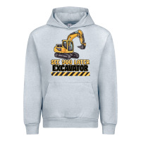 Heather Grey see you later excavator Urban Hoodie - MaliasSmallBusiness