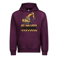 Mauve Wine see you later excavator Urban Hoodie - MaliasSmallBusiness