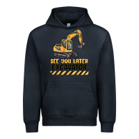 Navy see you later excavator Urban Hoodie - MaliasSmallBusiness