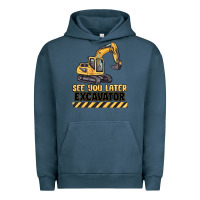 Pigment Midnight Navy see you later excavator Urban Hoodie - MaliasSmallBusiness
