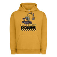 Pigment Peanut Butter see you later excavator Urban Hoodie - MaliasSmallBusiness