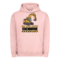 Pigment Salmon see you later excavator Urban Hoodie - MaliasSmallBusiness