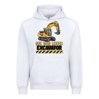 White see you later excavator Urban Hoodie - MaliasSmallBusiness